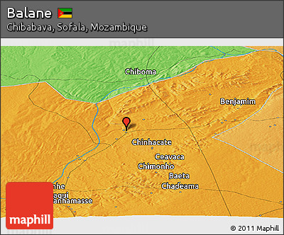 Political Panoramic Map of Balane