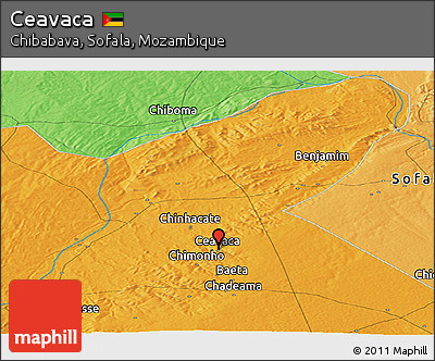 Political Panoramic Map of Ceavaca
