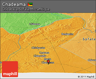 Political Panoramic Map of Chadeama