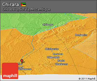 Political Panoramic Map of Chirara