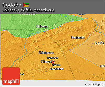 Political Panoramic Map of Codobe