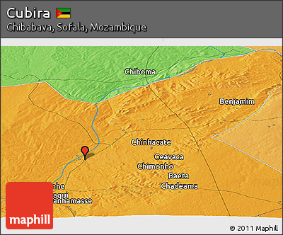 Political Panoramic Map of Cubira