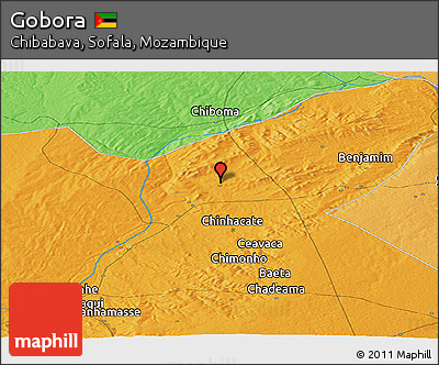 Political Panoramic Map of Gobora