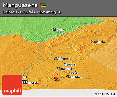 Political Panoramic Map of Manguazene