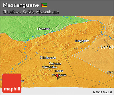 Political Panoramic Map of Massanguene