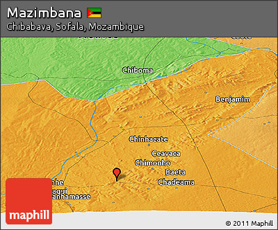 Political Panoramic Map of Mazimbana