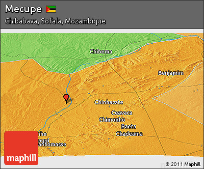 Political Panoramic Map of Mecupe