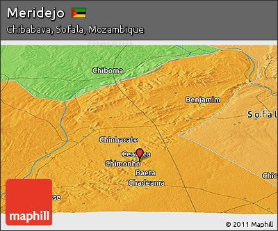 Political Panoramic Map of Meridejo