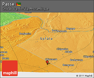 Political Panoramic Map of Passe