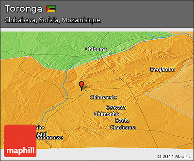 Political Panoramic Map of Toronga