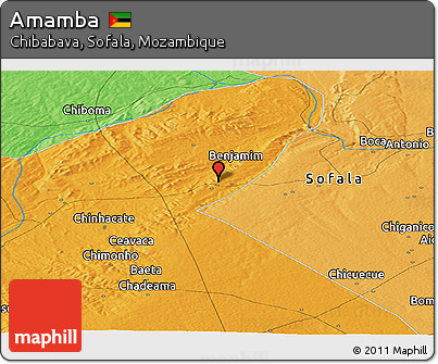 Political Panoramic Map of Amamba