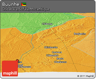 Political Panoramic Map of Buunhe