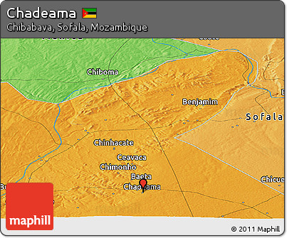 Political Panoramic Map of Chadeama