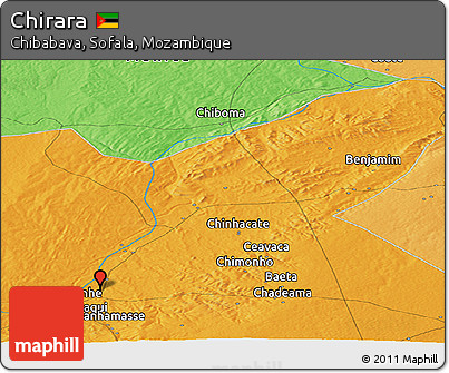 Political Panoramic Map of Chirara
