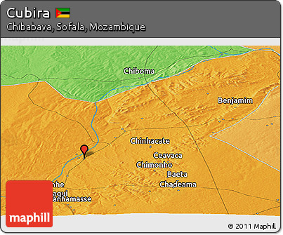Political Panoramic Map of Cubira