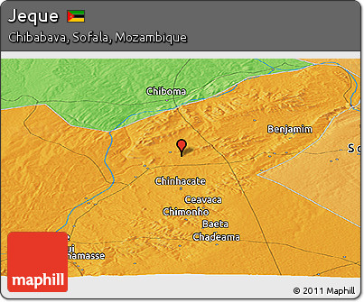 Political Panoramic Map of Jeque