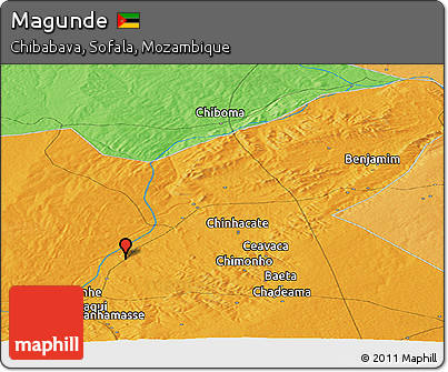 Political Panoramic Map of Magunde