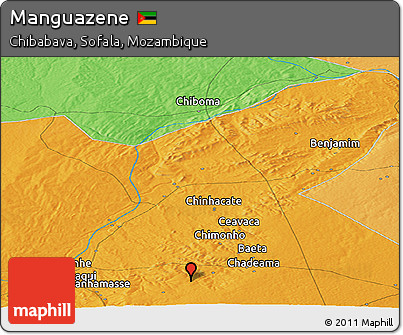 Political Panoramic Map of Manguazene