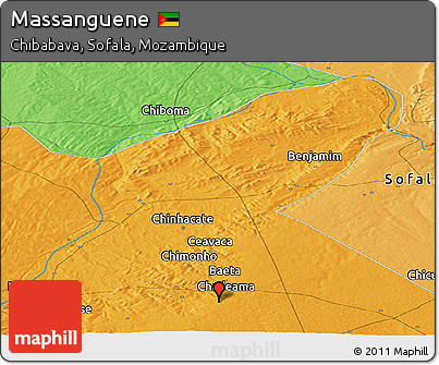 Political Panoramic Map of Massanguene