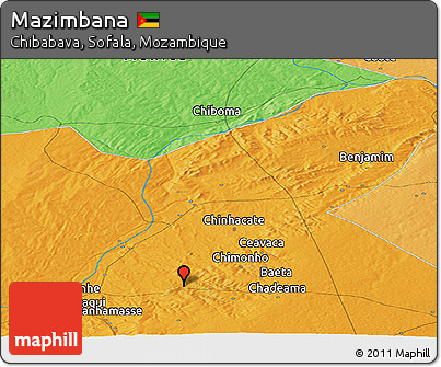 Political Panoramic Map of Mazimbana