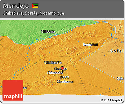 Political Panoramic Map of Meridejo