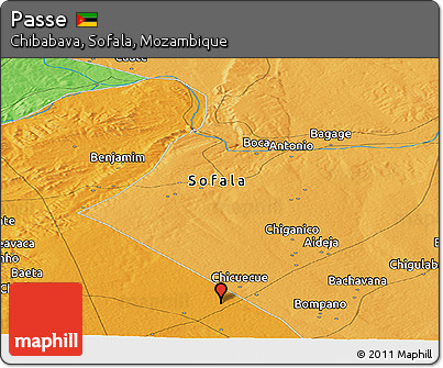 Political Panoramic Map of Passe