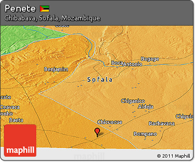 Political Panoramic Map of Penete