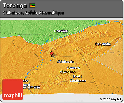 Political Panoramic Map of Toronga
