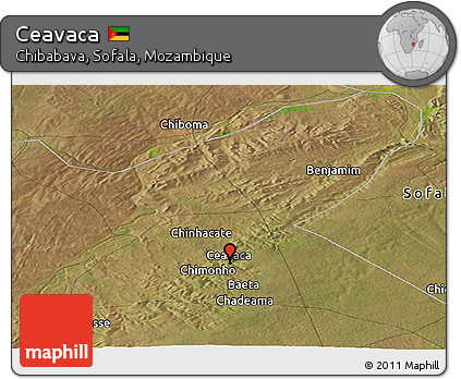 Satellite Panoramic Map of Ceavaca