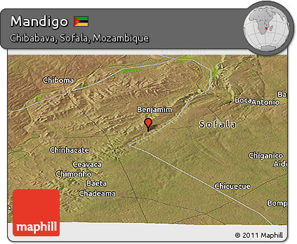 Satellite Panoramic Map of Mandigo