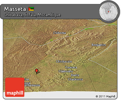 Satellite Panoramic Map of Masseta