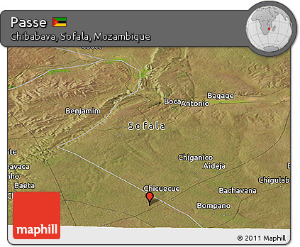 Satellite Panoramic Map of Passe
