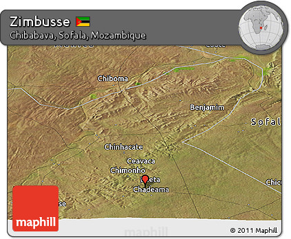 Satellite Panoramic Map of Zimbusse