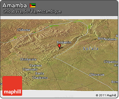 Satellite Panoramic Map of Amamba