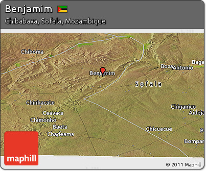 Satellite Panoramic Map of Benjamim