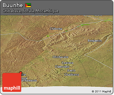 Satellite Panoramic Map of Buunhe