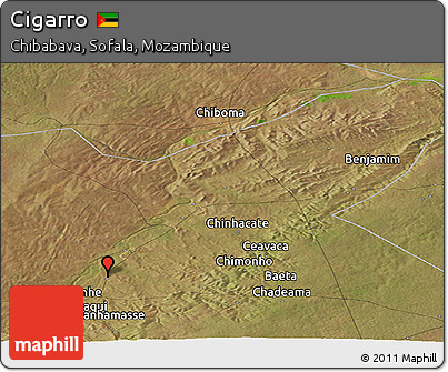 Satellite Panoramic Map of Cigarro