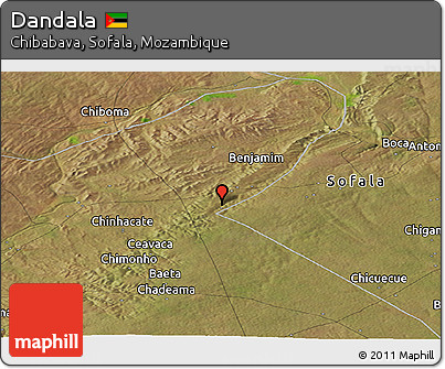 Satellite Panoramic Map of Dandala