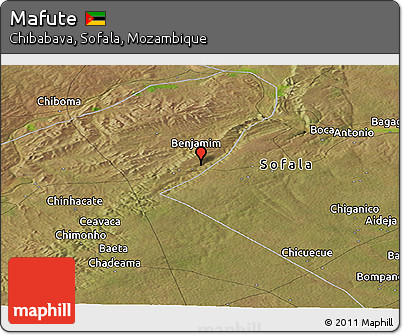 Satellite Panoramic Map of Mafute