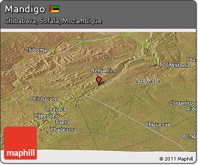 Satellite Panoramic Map of Mandigo