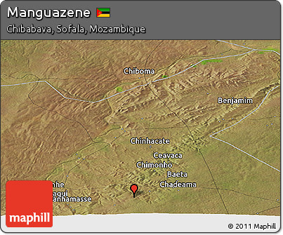 Satellite Panoramic Map of Manguazene