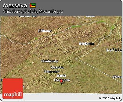 Satellite Panoramic Map of Massava