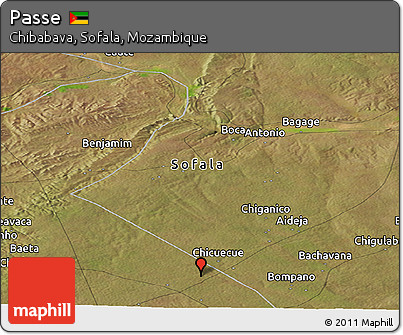 Satellite Panoramic Map of Passe