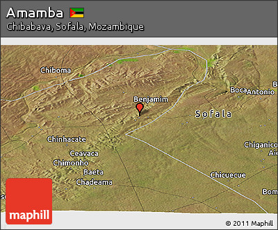 Satellite Panoramic Map of Amamba