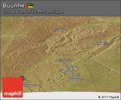 Satellite Panoramic Map of Buunhe