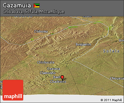 Satellite Panoramic Map of Cazamuia