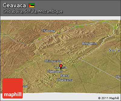 Satellite Panoramic Map of Ceavaca