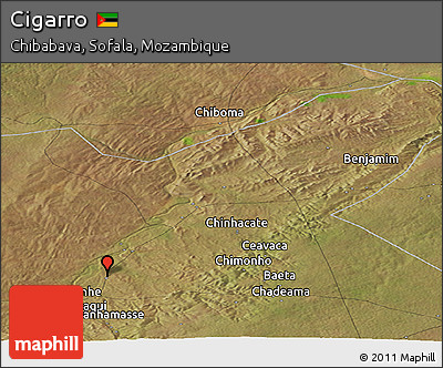 Satellite Panoramic Map of Cigarro