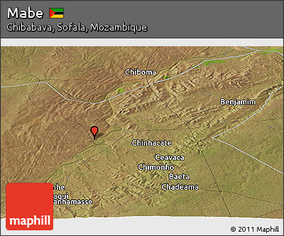 Satellite Panoramic Map of Mabe