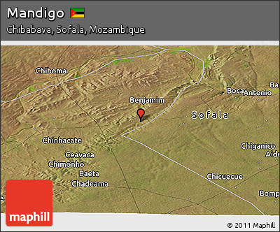 Satellite Panoramic Map of Mandigo